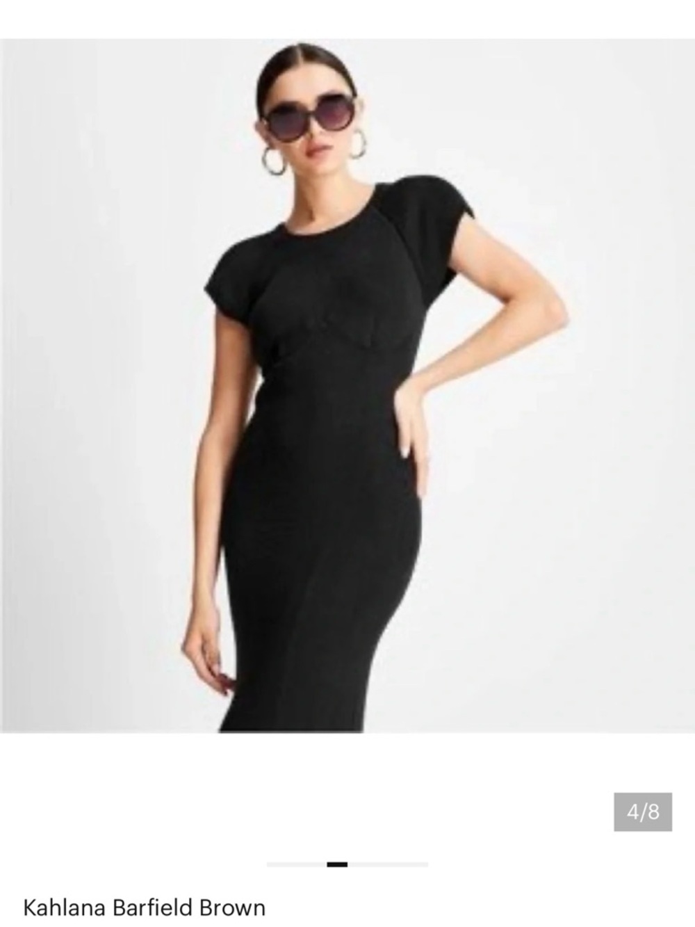 Future Collective Women's Black Midi Knit Dress